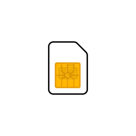 Téléchargez les illustrations : Isolated Vector Sim Card Icon - en licence libre de droit