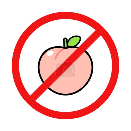 Foto de No Peach Sign on White Background - Imagen libre de derechos
