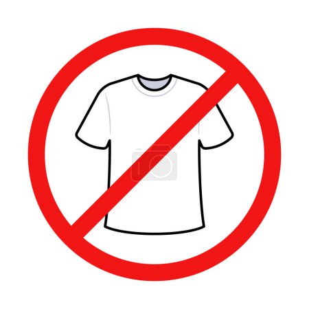 Foto de No T-Shirt Sign on White Background - Imagen libre de derechos