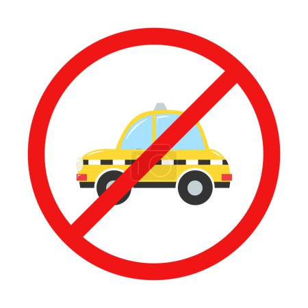 Kein Taxischild auf weißem Hintergrund