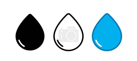 Foto de Set de iconos de gotitas de agua vectorial - Imagen libre de derechos