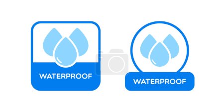 Set of Vector Waterproof Labels
