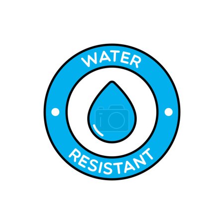 Foto de Etiqueta redonda resistente al agua con contorno - Imagen libre de derechos