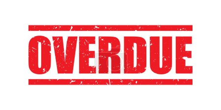 Vector Grunge Overdue Stamp Label