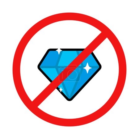Ilustración de Ningún signo de gemas en el fondo blanco - Imagen libre de derechos