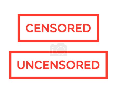 Foto de Etiquetas censuradas por vectores y sin censura - Imagen libre de derechos