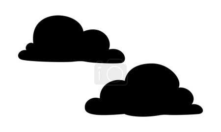Foto de Nubes vectoriales sobre fondo blanco - Imagen libre de derechos