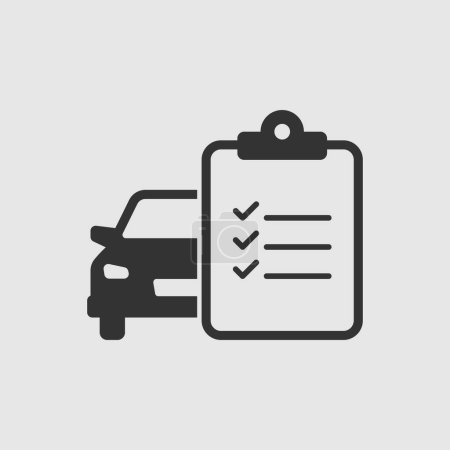 Vector Simple Isolated Car Maintenance Checklist Icon