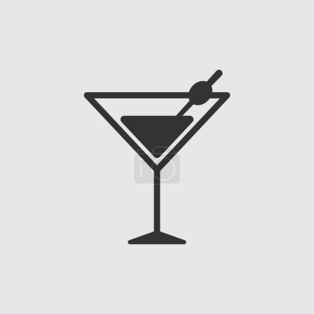 Vector Simple Isolated Cocktail Icon