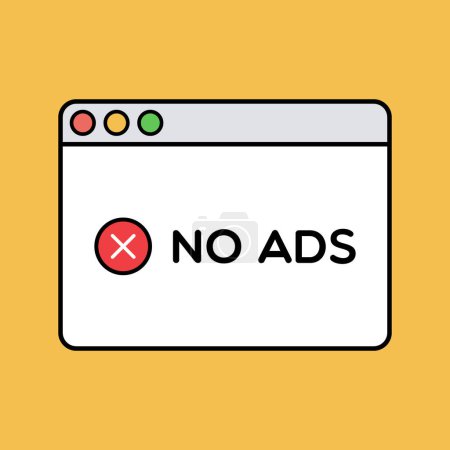 No Ads Window Illustration