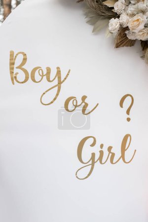 a boy or girl on white gender party board