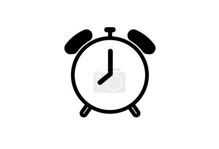 Ilustración de An alarm clock icon vector illustration on a white background - Imagen libre de derechos