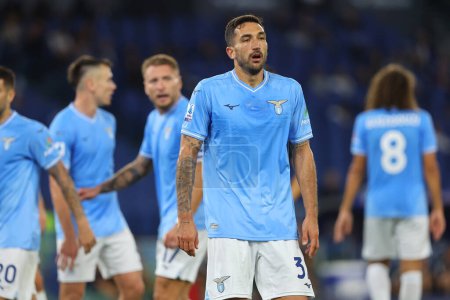 Photo for Rome, Italy 23.09.2023:Danilo Cataldi of Lazio   in action during the Italy Serie A TIM 2023-2024  day 5 football match between SS Lazio vs AC Monza at Olympic Stadium in Rome. - Royalty Free Image