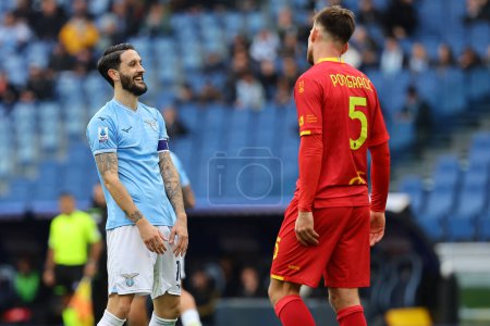 Photo for Rome, Italy 14.01.2024: Luis Alberto of Lazio  in action during  the Italian Serie A TIM 2023-2024 football match SS Lazio vs US Lecce at Olympic Stadium in Rome. - Royalty Free Image