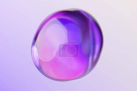 Sprechblasen auf schillernden holographischen Farbverläufen Hintergrund. 3D-Chat-Blase.
