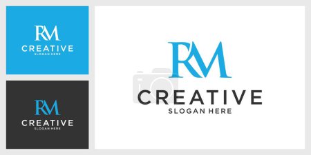 Ilustración de RM or MR initial letter logo design vector. - Imagen libre de derechos