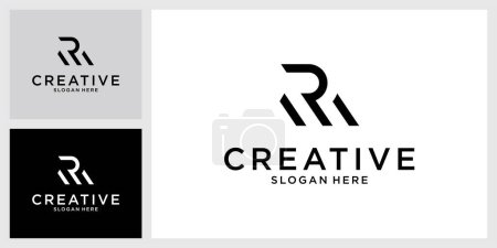 Ilustración de RM or MR initial letter logo design vector. - Imagen libre de derechos