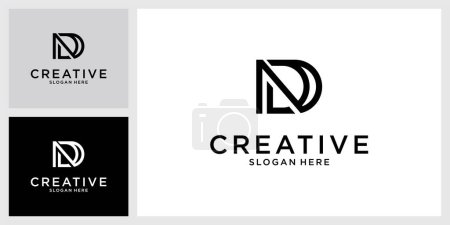 ND oder DN Anfangsbuchstabe Logo-Design-Konzept