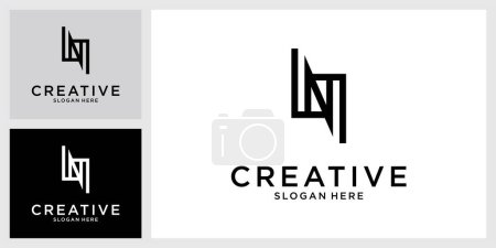 LN oder NL Initialbuchstabe Logo Design Vektor