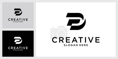 Plantilla vectorial de diseño de logotipo de letra inicial FD o DF