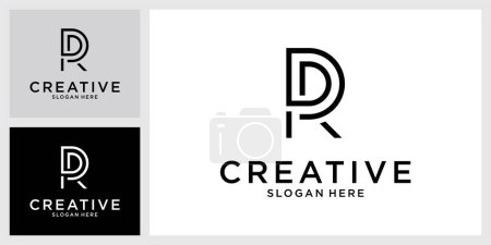 RD oder DR Anfangsbuchstaben Logo Design-Konzept