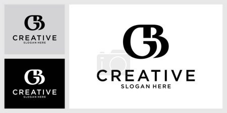 GB or BG initial letter logo design concept