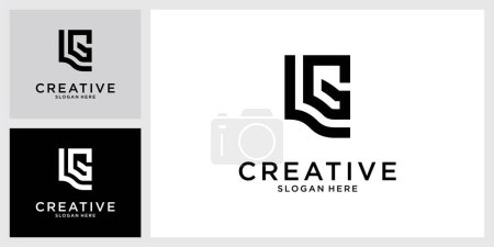 LG or GL initial letter logo design vector