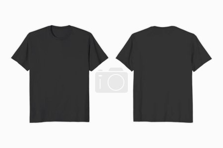 Foto de Camiseta Unisex Black Classic delantera y trasera - Imagen libre de derechos