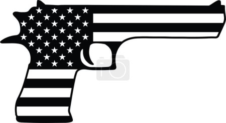 Ilustración de Pistola Bandera americana Estados Unidos Estados Unidos País. Ilustración vectorial - Imagen libre de derechos
