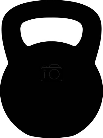 Illustration for Kettlebell Exercising Gym Lift Weight Lifting Work out. Vector illustration - Royalty Free Image