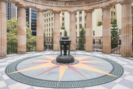 Photo for Eternal flame at Anzac Square War Memorial in Brisbane City, Australia. - Royalty Free Image