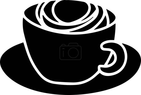 Pochoir vectoriel café, noir et blanc