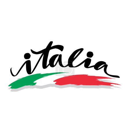 Włoski napis z flagą włoską