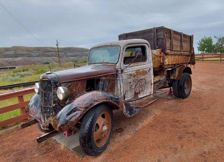 Photo for Old truck on the site of abandoned mine - Royalty Free Image