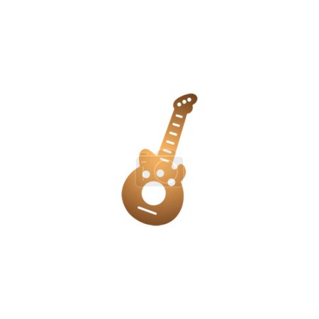 Téléchargez les illustrations : Illustration vectorielle icône guitare - en licence libre de droit