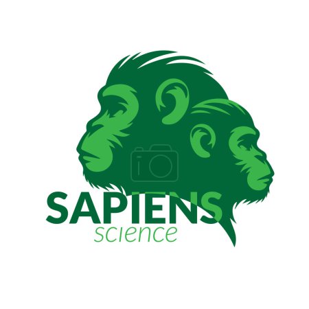 Logotipo de la ciencia de la evolución de Sapiens