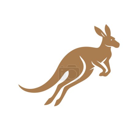 Kangaroo Aesthetic Logo Illustration