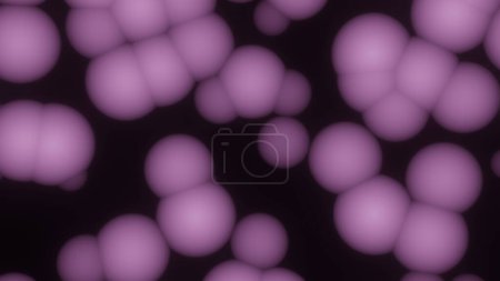 Photo for Pink atom is fusing together in nuclear fusion process (3D Rendering) - Royalty Free Image