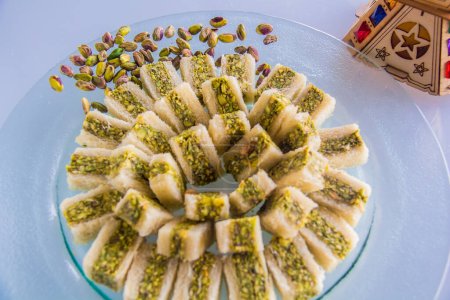 Photo for Ramadan Oriental dessert food photography, Photo is selective focus with shallow depth of field. Taken at Cairo Egypt - Royalty Free Image