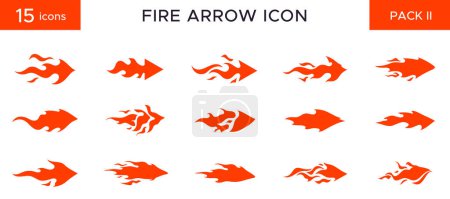 Foto de Paquete de icono de flecha de fuego - icono de flecha de fuego ardiente - Imagen libre de derechos