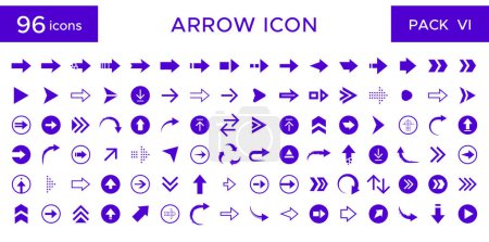Foto de Paquete de iconos de flecha - iconos de flecha son contorno simple y sólido estilizado y diferente de las flechas habituales. elemento icon para web - Imagen libre de derechos