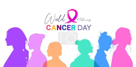 Illustration for Vector design commemorating world cancer day. February 4th world cancer day. awareness and preventing cancer. international cancer day. - Royalty Free Image