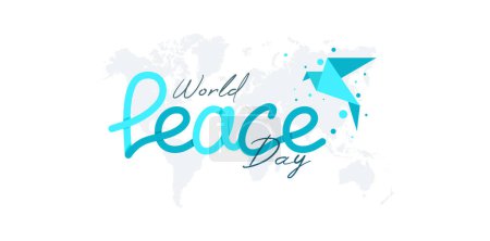 Téléchargez les illustrations : Journée mondiale de la paix - 21 septembre. célébration de la journée de la paix avec ornement design colombe abstrait - en licence libre de droit