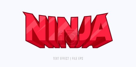 Téléchargez les illustrations : Vecteur d'effet de texte - texte ninja, style d'écriture et texte - en licence libre de droit