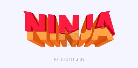 Foto de Vector de efecto de texto - texto ninja, estilo de escritura y texto - Imagen libre de derechos