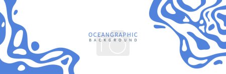 Foto de Fondo oceánico - fondo abstracto de estilo de flujo de agua - líneas forman flujo de agua ondulado, ondas de agua abstractas fondo texturizado. celebración del día del océano - Imagen libre de derechos