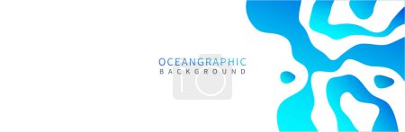 Ilustración de Fondo oceánico - fondo abstracto de estilo de flujo de agua - líneas forman flujo de agua ondulado, ondas de agua abstractas fondo texturizado. celebración del día del océano - Imagen libre de derechos
