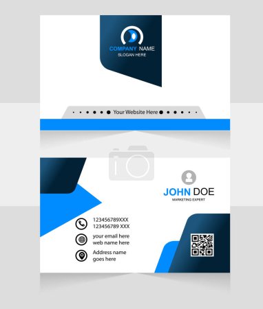 Photo for Creative and modern business card template professional Front or back side business card. company presentation template. - Royalty Free Image