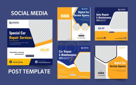Photo for Social media post business web banner template design and creative Modern Instagram post - Royalty Free Image