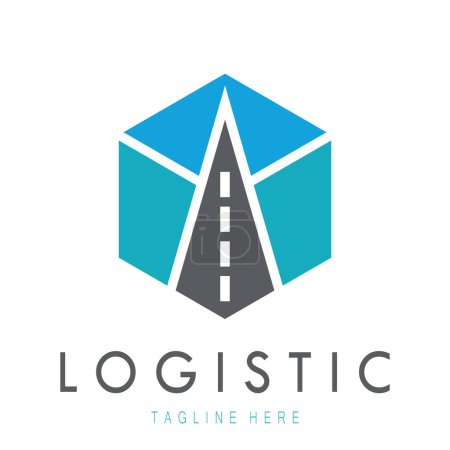 Illustration for Logistics logo icon illustration vector design  distribution symbol  delivery of goods  economy  finance - Royalty Free Image